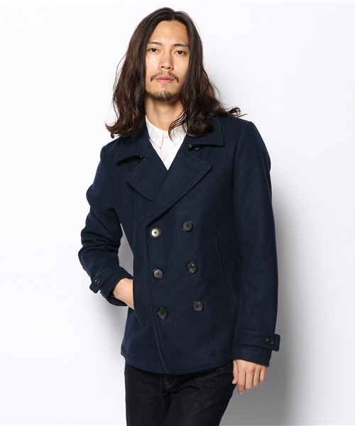 AMERICAN RAG CIE（アメリカンラグシー）の「AMERICAN RAG CIE メルトンショートピーコート 114-AFN-M132-CO005∴（ピーコート・メンズ・ブラック/ネイビー/キャメル・2/1/3）」の13枚目の写真