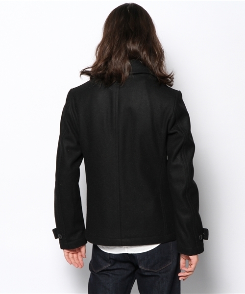 AMERICAN RAG CIE（アメリカンラグシー）の「AMERICAN RAG CIE メルトンショートピーコート 114-AFN-M132-CO005∴（ピーコート・メンズ・ブラック/ネイビー/キャメル・2/1/3）」の6枚目の写真