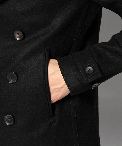 AMERICAN RAG CIE（アメリカンラグシー）の「AMERICAN RAG CIE メルトンショートピーコート 114-AFN-M132-CO005∴（ピーコート・メンズ・ブラック/ネイビー/キャメル・2/1/3）」の9枚目の写真