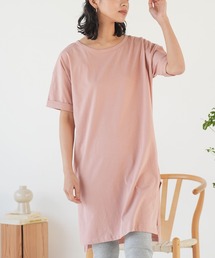 サイドスリットTシャツワンピース