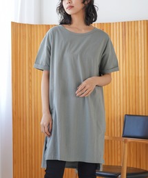 サイドスリットTシャツワンピース