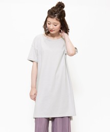 サイドスリットTシャツワンピース