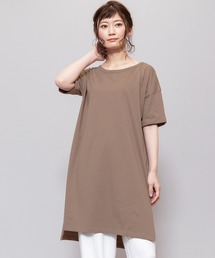 サイドスリットTシャツワンピース