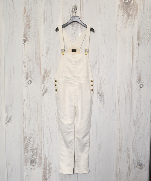 AMERICAN RAG CIE（アメリカンラグシー）の「ﾆｯﾄ風ﾃﾞﾆﾑ9分丈ｻﾛﾍﾟｯﾄ/TSS-L141-AO053（サロペット/オーバーオール・レディース・オフホワイト/インディゴブルー・FREE）」の20枚目の写真