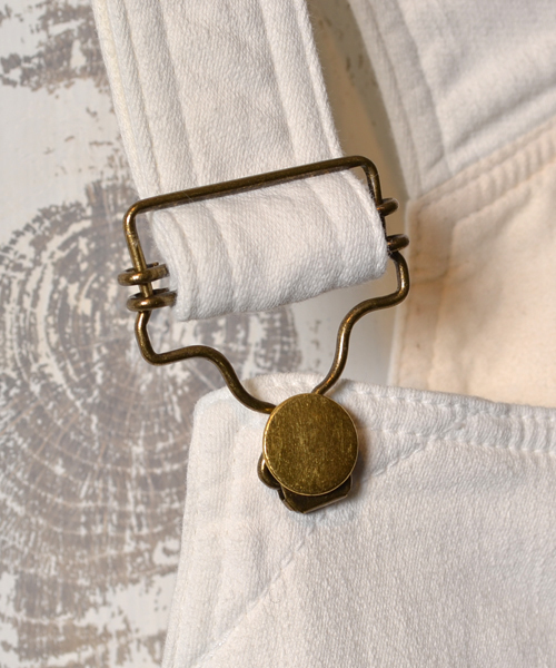 AMERICAN RAG CIE（アメリカンラグシー）の「ﾆｯﾄ風ﾃﾞﾆﾑ9分丈ｻﾛﾍﾟｯﾄ/TSS-L141-AO053（サロペット/オーバーオール・レディース・オフホワイト/インディゴブルー・FREE）」の8枚目の写真