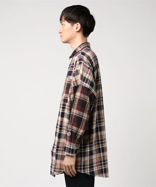 GALLIS ADDICTION（ガリスアディクション）の「GAクレイジーチェックシャツ（シャツ/ブラウス・メンズ・イエロー/ベージュ・FREE）」の3枚目の写真