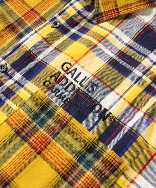 GALLIS ADDICTION（ガリスアディクション）の「GAクレイジーチェックシャツ（シャツ/ブラウス・メンズ・イエロー/ベージュ・FREE）」の12枚目の写真