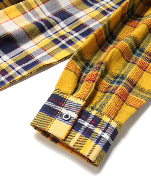 GALLIS ADDICTION（ガリスアディクション）の「GAクレイジーチェックシャツ（シャツ/ブラウス・メンズ・イエロー/ベージュ・FREE）」の11枚目の写真