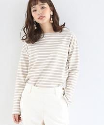 coen | 【WEB限定追加生産】ボーダーボートネックカットソー(Tシャツ/カットソー)