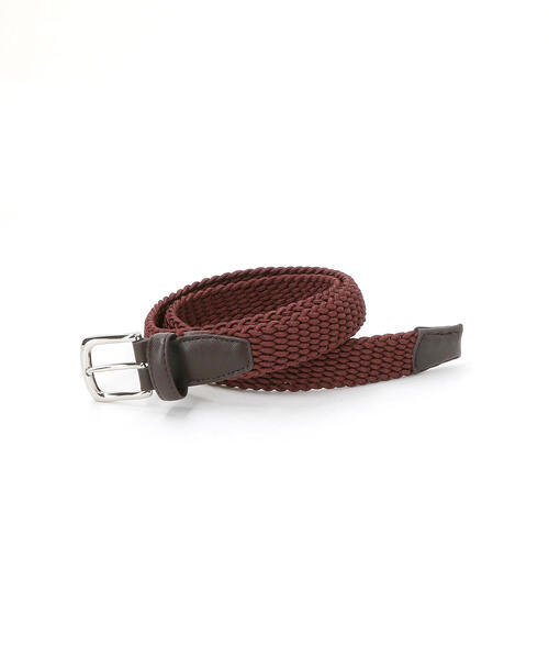 green label relaxing（グリーンレーベルリラクシング）の「GUM メッシュ メランジ 30 ベルト（ベルト・メンズ・ワインレッド/ネイビー・LARGE/MEDIUM）」の2枚目の写真