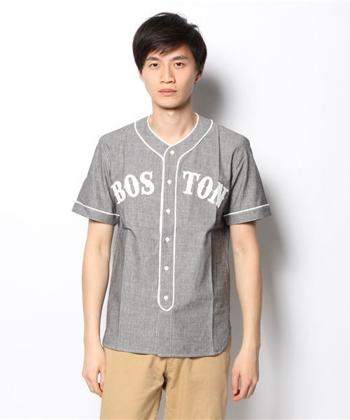 WEGO（ウィゴー）の「WEGO/ベースボール半袖シャツ（シャツ/ブラウス・メンズ・ホワイト/ブラック・LARGE/MEDIUM）」の9枚目の写真