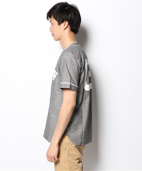 WEGO（ウィゴー）の「WEGO/ベースボール半袖シャツ（シャツ/ブラウス・メンズ・ホワイト/ブラック・LARGE/MEDIUM）」の10枚目の写真