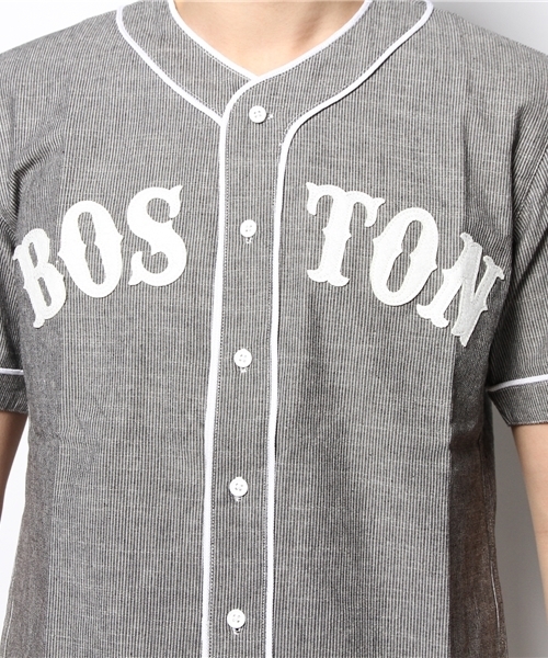 WEGO（ウィゴー）の「WEGO/ベースボール半袖シャツ（シャツ/ブラウス・メンズ・ホワイト/ブラック・LARGE/MEDIUM）」の6枚目の写真