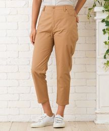 コットンポプリンクロップドパンツ【大きいサイズ対応】【15号(3L)~19号(5L)】