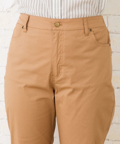 sabstreet my standard（サブストリートマイスタンダード）の「コットンポプリンクロップドパンツ【大きいサイズ対応】【15号(3L)～19号(5L)】（その他パンツ・レディース・ネイビー/カーキ/モカ・15号/9号）」の18枚目の写真