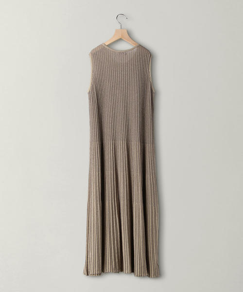 BEAUTY&YOUTH UNITED ARROWS(ビューティーアンドユースユナイテッドアローズ)の「BY プリーツニットワンピース(ワンピース・レディース・オリーブ/ベージュ・FREE)」の3枚目の写真