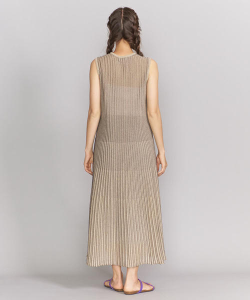BEAUTY&YOUTH UNITED ARROWS(ビューティーアンドユースユナイテッドアローズ)の「BY プリーツニットワンピース(ワンピース・レディース・オリーブ/ベージュ・FREE)」の6枚目の写真