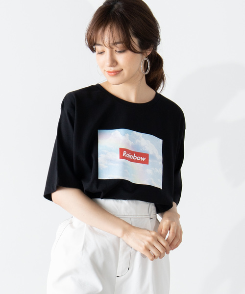 WEGO（ウィゴー）の「WEGO/カラフルフォトボックスTシャツ（Tシャツ/カットソー・メンズ・ブラック/ブラック系その他/ホワイト系その他/ホワイト・LARGE/MEDIUM/SMALL）」の3枚目の写真