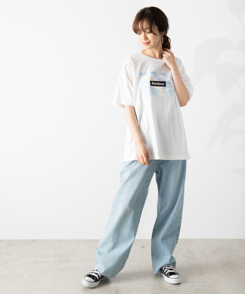 WEGO（ウィゴー）の「WEGO/カラフルフォトボックスTシャツ（Tシャツ/カットソー・メンズ・ブラック/ブラック系その他/ホワイト系その他/ホワイト・LARGE/MEDIUM/SMALL）」の8枚目の写真