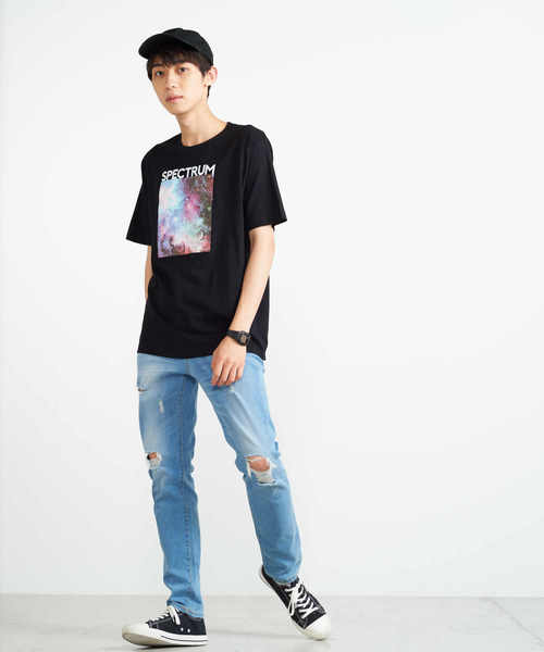 WEGO（ウィゴー）の「WEGO/カラフルフォトボックスTシャツ（Tシャツ/カットソー・メンズ・ブラック/ブラック系その他/ホワイト系その他/ホワイト・LARGE/MEDIUM/SMALL）」の21枚目の写真