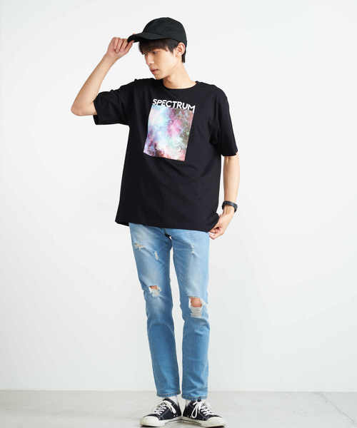 WEGO（ウィゴー）の「WEGO/カラフルフォトボックスTシャツ（Tシャツ/カットソー・メンズ・ブラック/ブラック系その他/ホワイト系その他/ホワイト・LARGE/MEDIUM/SMALL）」の22枚目の写真