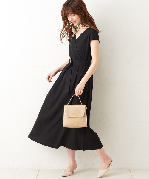 natural couture(ナチュラルクチュール)の「前後2WAYワッフルカシュクールワンピース(ワンピース・レディース・ブラック/モカ/ベージュ/ミント/ブルー・FREE)」の10枚目の写真