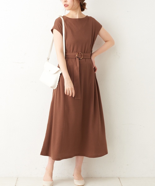 natural couture(ナチュラルクチュール)の「前後2WAYワッフルカシュクールワンピース(ワンピース・レディース・ブラック/モカ/ベージュ/ミント/ブルー・FREE)」の19枚目の写真
