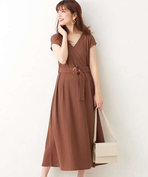natural couture(ナチュラルクチュール)の「前後2WAYワッフルカシュクールワンピース(ワンピース・レディース・ブラック/モカ/ベージュ/ミント/ブルー・FREE)」の15枚目の写真