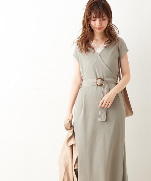 natural couture(ナチュラルクチュール)の「前後2WAYワッフルカシュクールワンピース(ワンピース・レディース・ブラック/モカ/ベージュ/ミント/ブルー・FREE)」の20枚目の写真