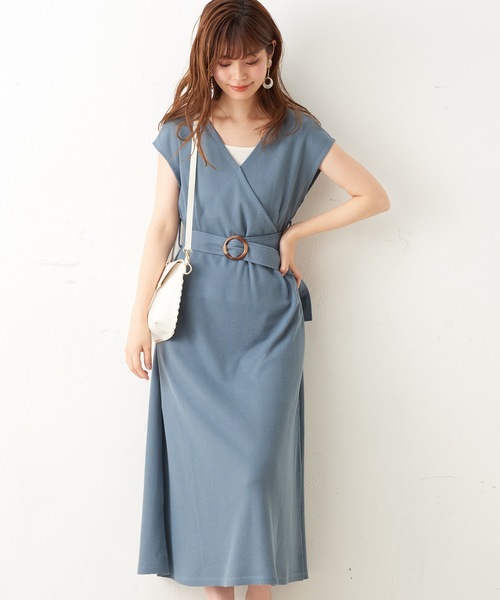 natural couture(ナチュラルクチュール)の「前後2WAYワッフルカシュクールワンピース(ワンピース・レディース・ブラック/モカ/ベージュ/ミント/ブルー・FREE)」の12枚目の写真
