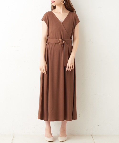 natural couture(ナチュラルクチュール)の「前後2WAYワッフルカシュクールワンピース(ワンピース・レディース・ブラック/モカ/ベージュ/ミント/ブルー・FREE)」の21枚目の写真