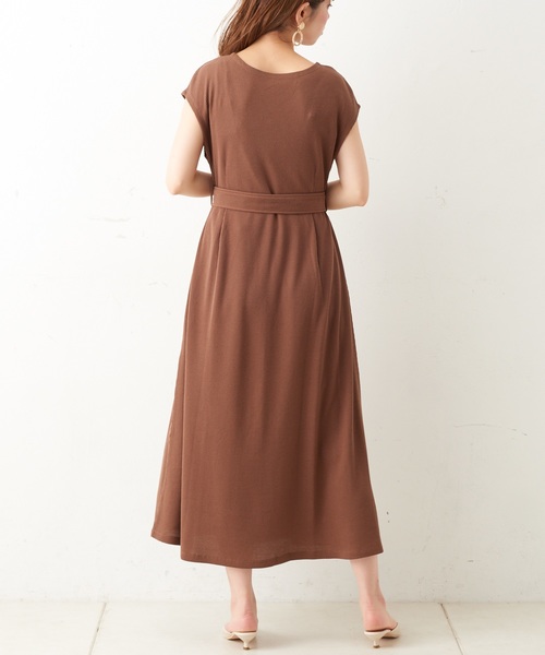 natural couture(ナチュラルクチュール)の「前後2WAYワッフルカシュクールワンピース(ワンピース・レディース・ブラック/モカ/ベージュ/ミント/ブルー・FREE)」の17枚目の写真