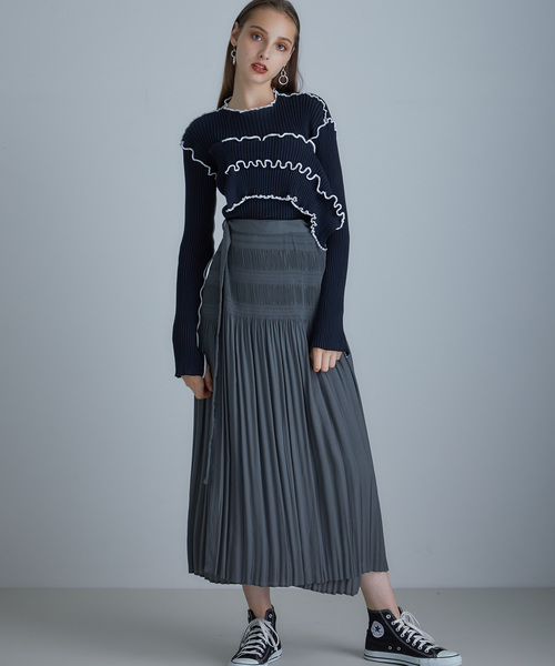 kotohayokozawa リブニットクルーネック 別注CREW NECK RIB KNIT(FREE WHITE): kotohayokozawa: WOMENS