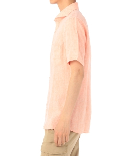THE SHOP TK （ザ ショップ ティーケー ）の「クリアボタンリネンシャツ（シャツ/ブラウス・メンズ・ホワイト/レッド/ブルー・02/04/03）」の4枚目の写真