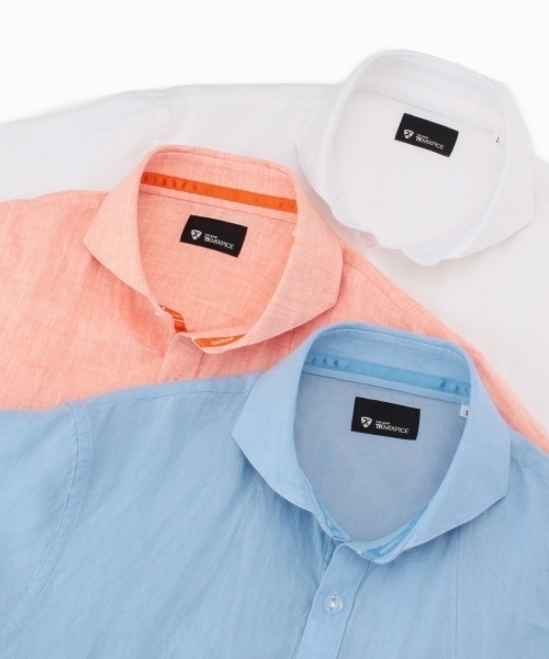 THE SHOP TK （ザ ショップ ティーケー ）の「クリアボタンリネンシャツ（シャツ/ブラウス・メンズ・ホワイト/レッド/ブルー・02/04/03）」の8枚目の写真