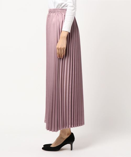 archives（アルシーヴ）の「サテンプリーツロングスカート（スカート・レディース・ブラウン/ブルー/ラベンダー/グレー系その他/グリーン/ブラック・MEDIUM）」の7枚目の写真