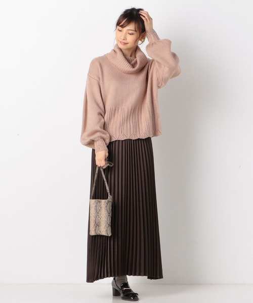 archives（アルシーヴ）の「サテンプリーツロングスカート（スカート・レディース・ブラウン/ブルー/ラベンダー/グレー系その他/グリーン/ブラック・MEDIUM）」の10枚目の写真