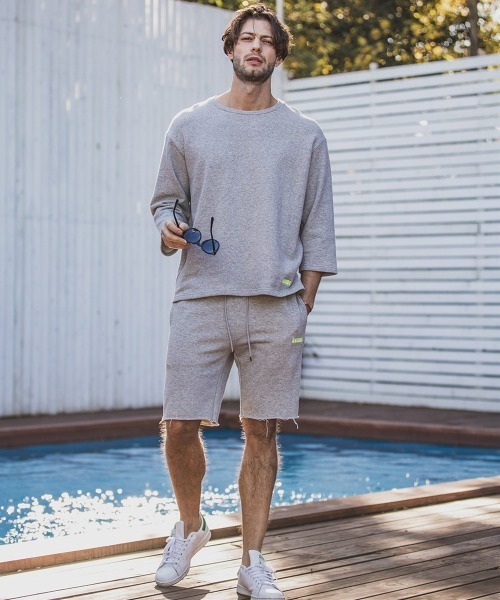 felkod(フィルコッド)の「mt6324-Loose Fit Sweat 3-4 Sleefe Tee Tシャツ(Tシャツ/カットソー・メンズ・ブラック/ミックスグレー・S/M/L)」の18枚目の写真