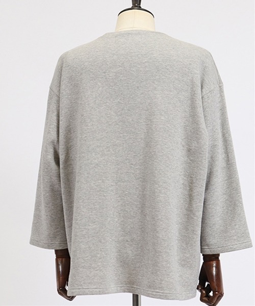 felkod(フィルコッド)の「mt6324-Loose Fit Sweat 3-4 Sleefe Tee Tシャツ(Tシャツ/カットソー・メンズ・ブラック/ミックスグレー・S/M/L)」の6枚目の写真