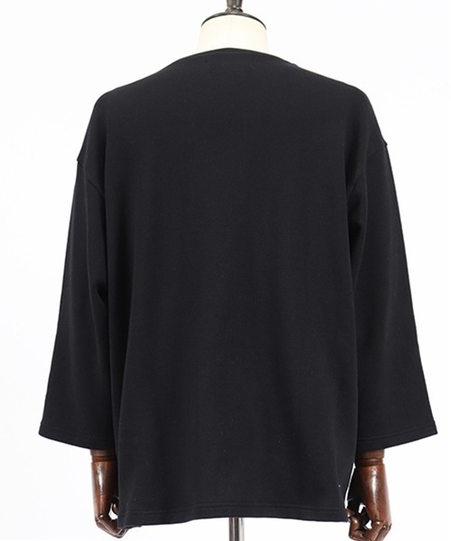 felkod(フィルコッド)の「mt6324-Loose Fit Sweat 3-4 Sleefe Tee Tシャツ(Tシャツ/カットソー・メンズ・ブラック/ミックスグレー・S/M/L)」の11枚目の写真