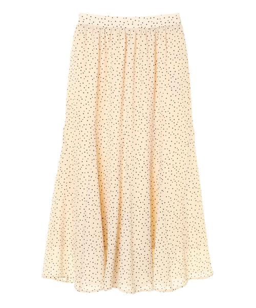 earth music&ecology(アースミュージックアンドエコロジー)の「キレイシルエットフレアスカート *(スカート・レディース・グレイッシュベージュ/ドット/ブラック系その他/ダークネイビー/その他14/ブラック系その他5・FREE)」の10枚目の写真