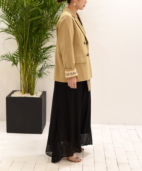 Eimee Law（エイミーロウ）の「袖口ロゴテープアシメチェック