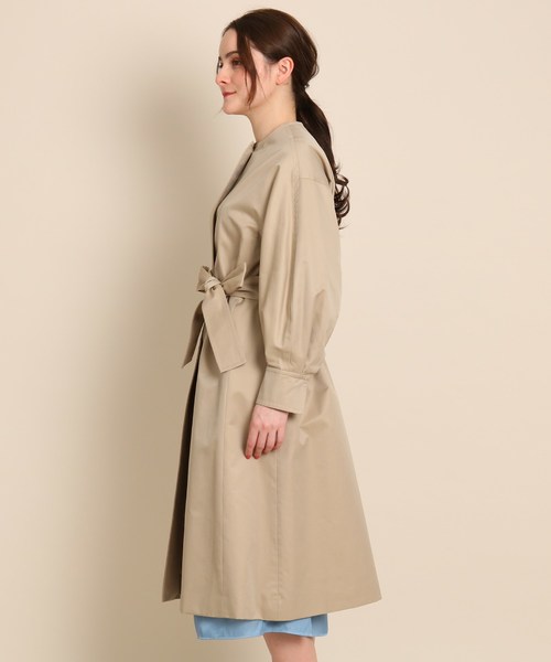 セール ベルト付きノーカラーコート ノーカラーコート Anatelier アナトリエ のファッション