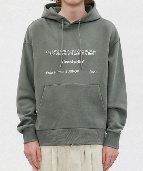 VIVASTUDIO（ビバスタジオ）の「SUBPOP LOGO HOODIE（パーカー・メンズ・ブラック/ダークグリーン/サックスブルー/ブルーパープル・SMALL/MEDIUM/LARGE/X-LARGE）」の2枚目の写真