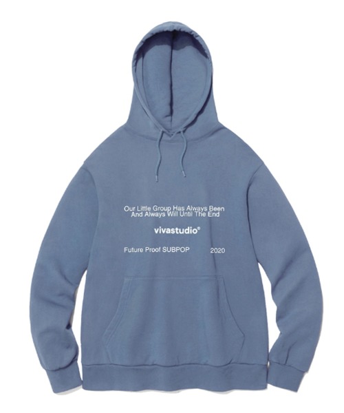 VIVASTUDIO（ビバスタジオ）の「SUBPOP LOGO HOODIE（パーカー・メンズ・ブラック/ダークグリーン/サックスブルー/ブルーパープル・SMALL/MEDIUM/LARGE/X-LARGE）」の5枚目の写真