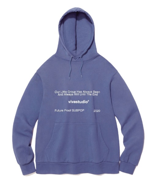 VIVASTUDIO（ビバスタジオ）の「SUBPOP LOGO HOODIE（パーカー・メンズ・ブラック/ダークグリーン/サックスブルー/ブルーパープル・SMALL/MEDIUM/LARGE/X-LARGE）」の9枚目の写真