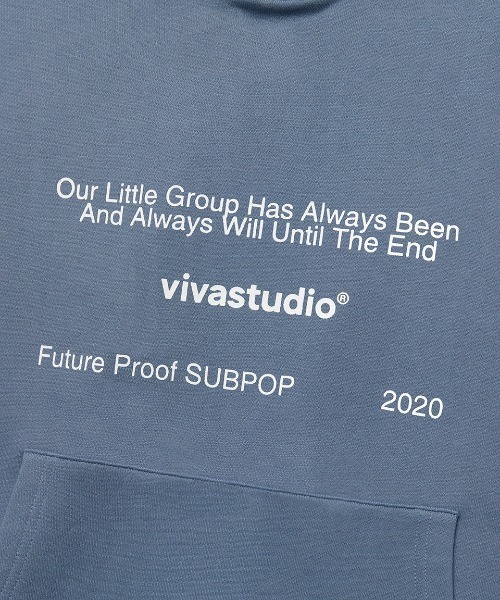VIVASTUDIO（ビバスタジオ）の「SUBPOP LOGO HOODIE（パーカー・メンズ・ブラック/ダークグリーン/サックスブルー/ブルーパープル・SMALL/MEDIUM/LARGE/X-LARGE）」の10枚目の写真