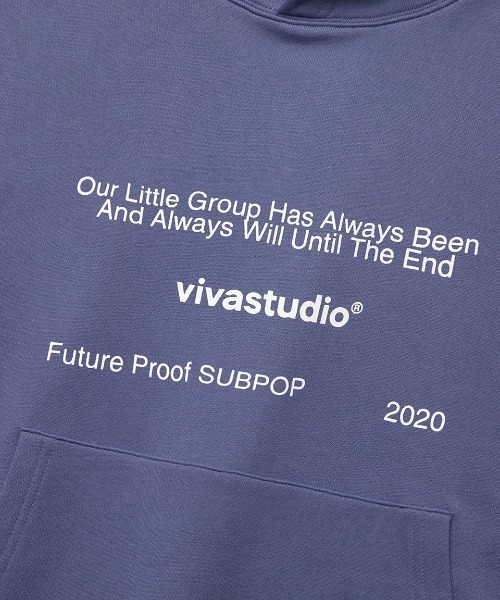 VIVASTUDIO（ビバスタジオ）の「SUBPOP LOGO HOODIE（パーカー・メンズ・ブラック/ダークグリーン/サックスブルー/ブルーパープル・SMALL/MEDIUM/LARGE/X-LARGE）」の18枚目の写真