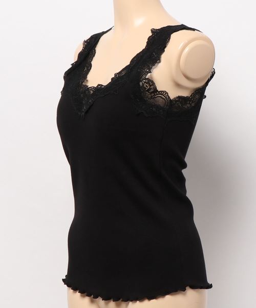 archives（アルシーヴ）の「テレコレースタンク（キャミソール・レディース・オフホワイト/ブルー/ブラック/ベージュ/グレー系その他/ブラウン・MEDIUM）」の8枚目の写真