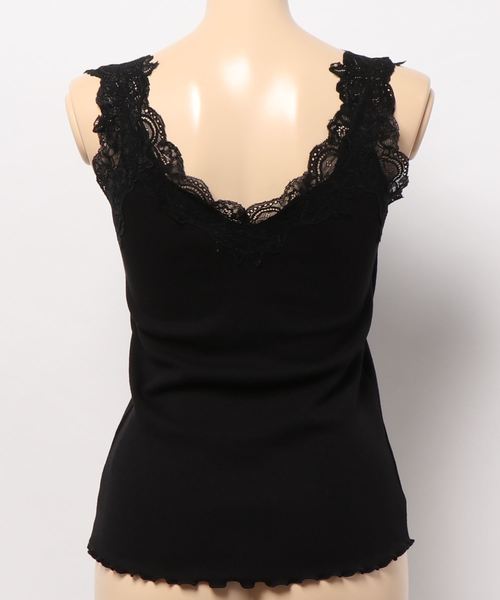 archives（アルシーヴ）の「テレコレースタンク（キャミソール・レディース・オフホワイト/ブルー/ブラック/ベージュ/グレー系その他/ブラウン・MEDIUM）」の7枚目の写真